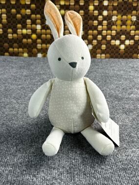 Cloud Island Easter Bunny Rabbit Plush 12" Cream Polka Dot Baby Toy 0+ NWT